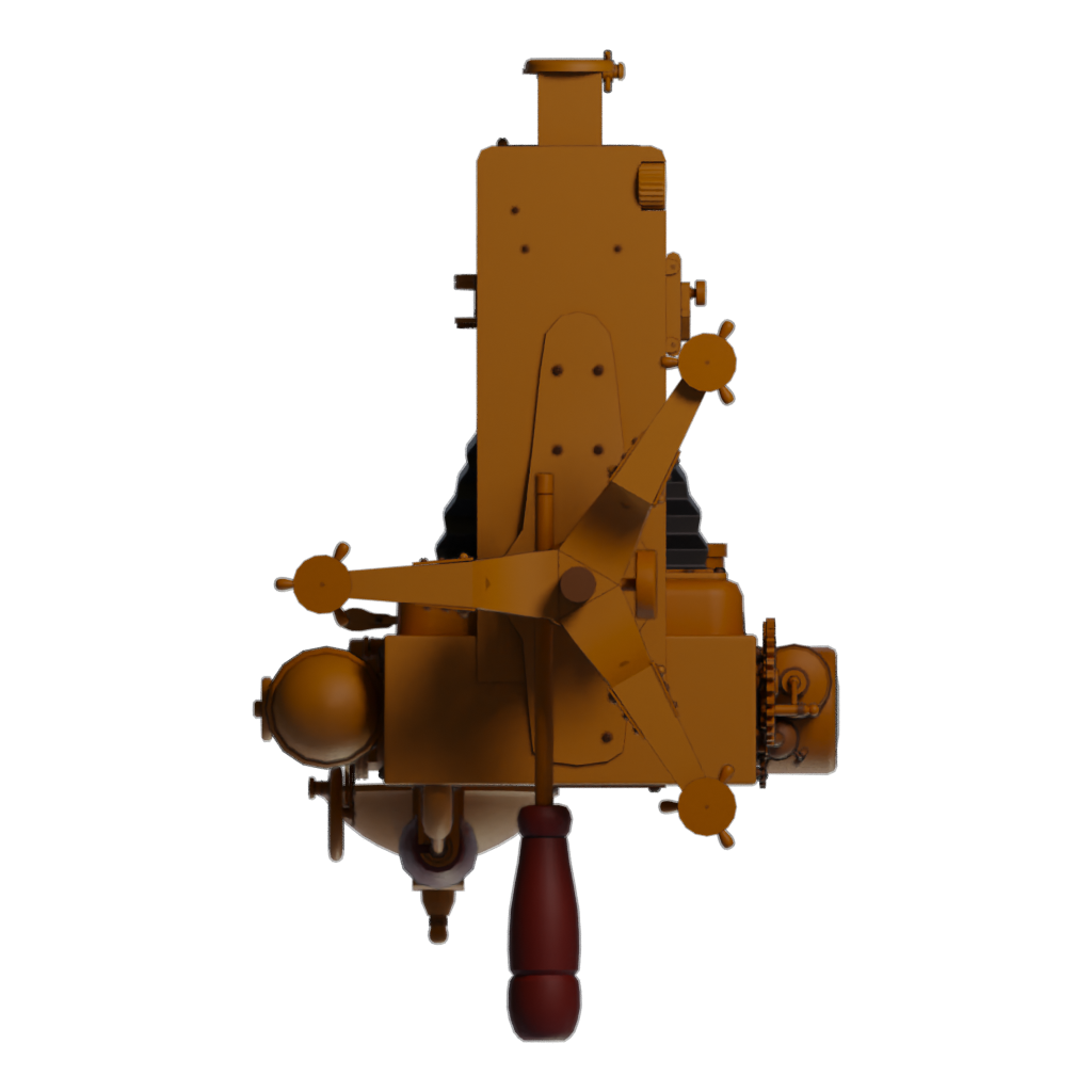 Bottom view of the Steam Punk Camera 3D model