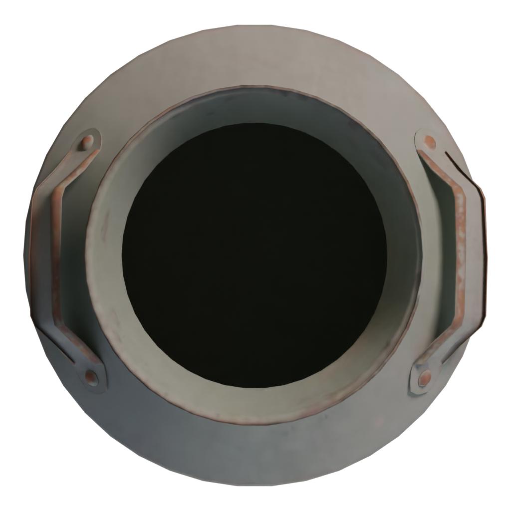 Top view of the Metal Jug 3D model