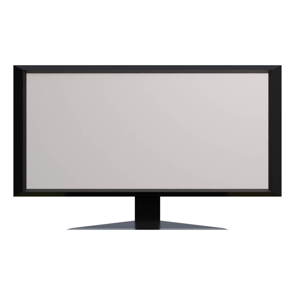 Front view of the TV Obj 3D model
