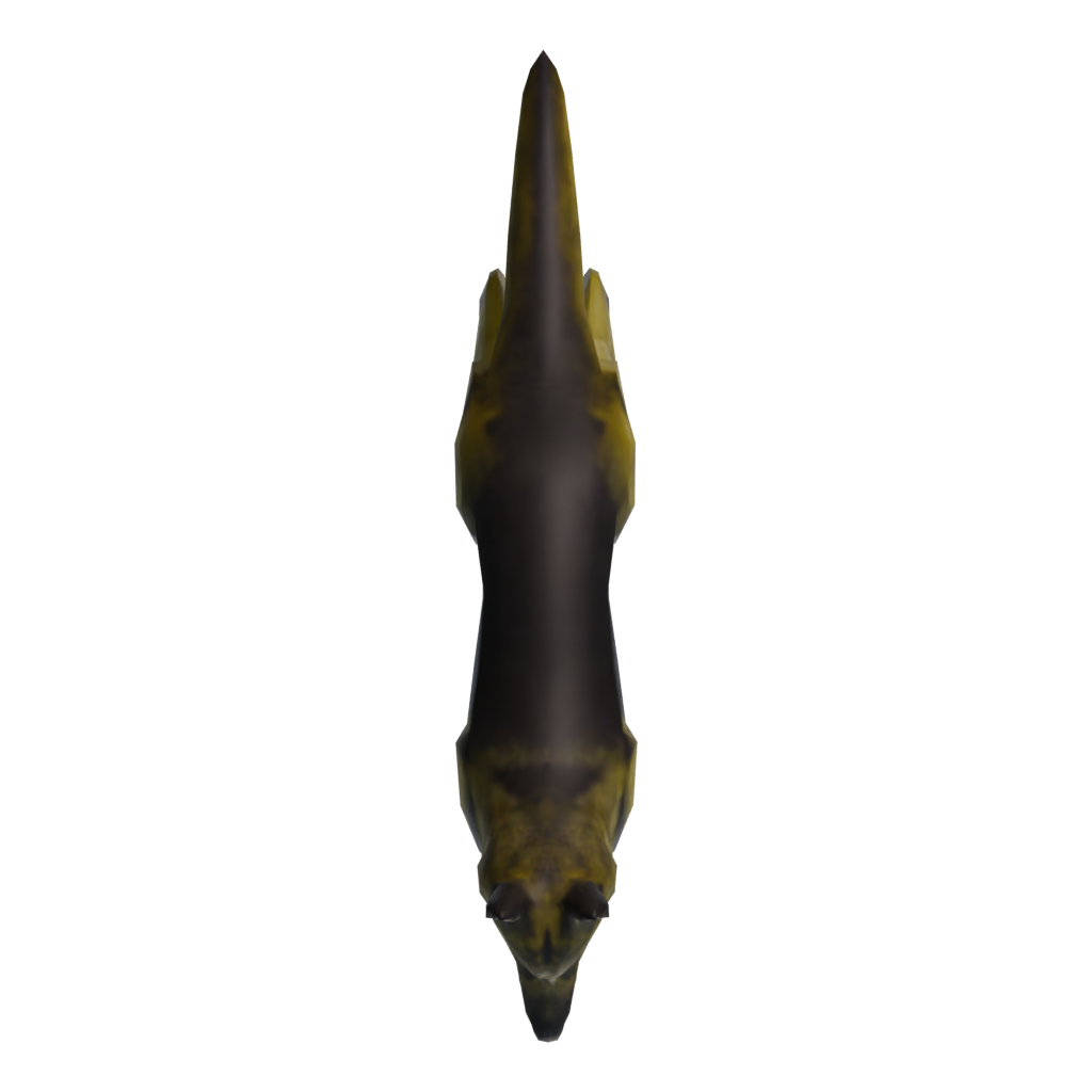 Top view of the Dog 3D model