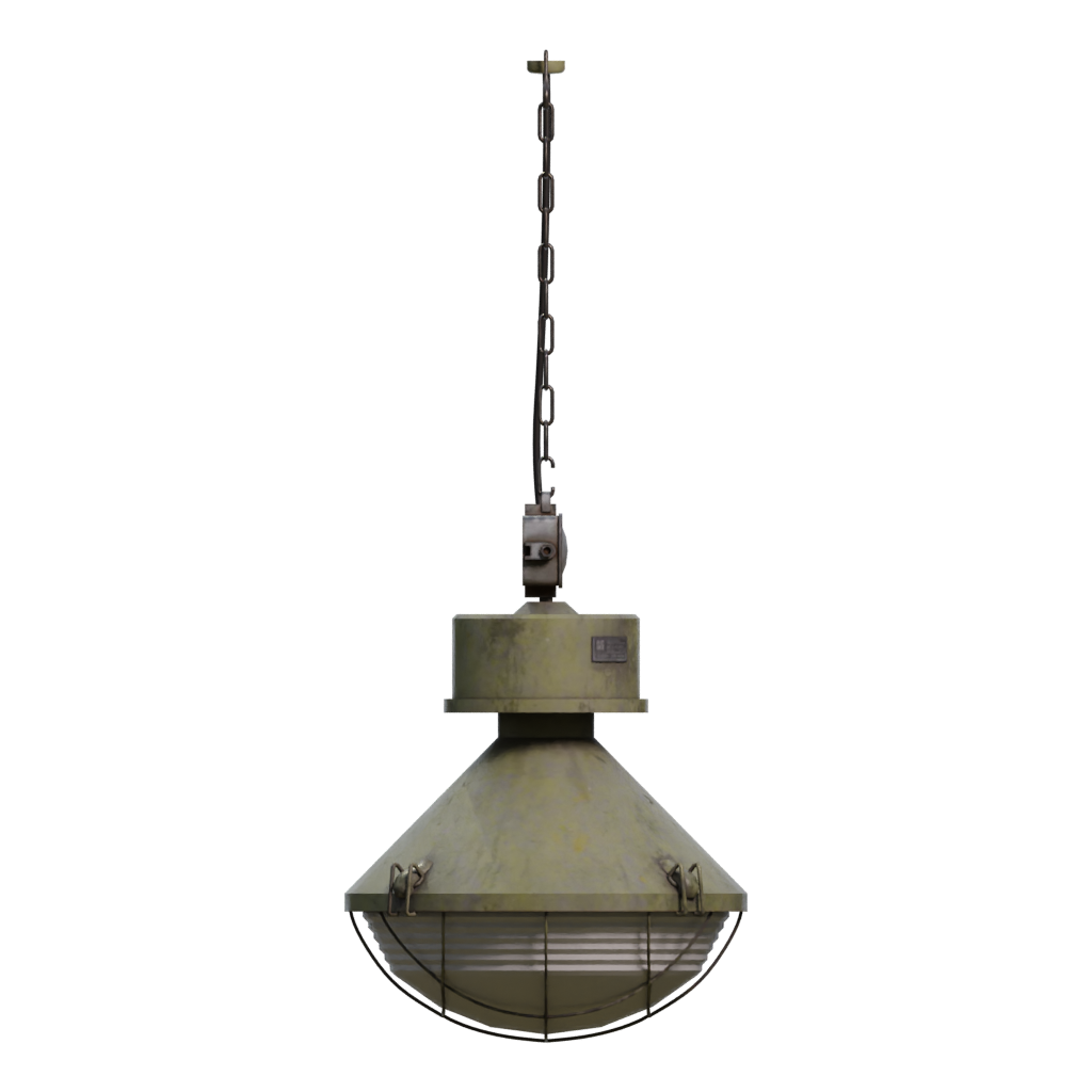 Right view of the Hanging Industrial Lamp 3D model