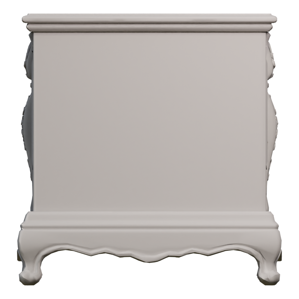 Back view of the Bedside Table 3D model