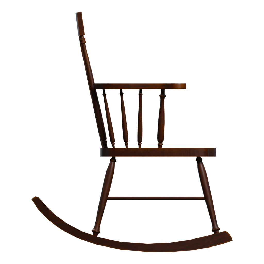 Right view of the Rockingchair 3D model