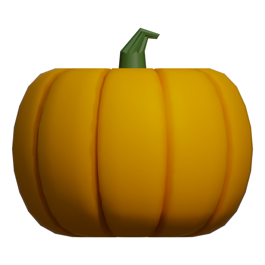 Back view of the Pumpkin For Halloween 3D model