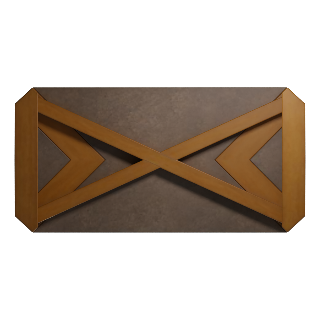 Bottom view of the Modern Coffee Table 3D model