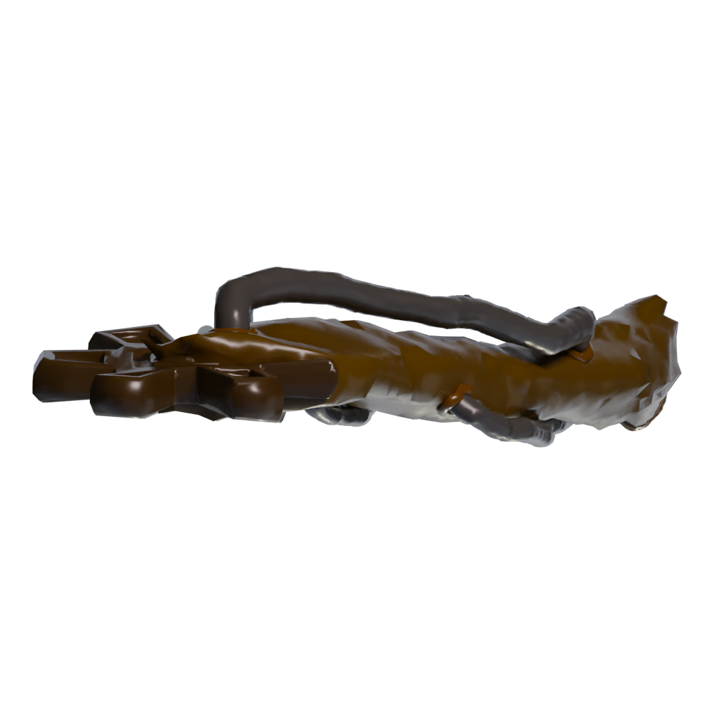 Bottom view of the Bow Archer 3D model