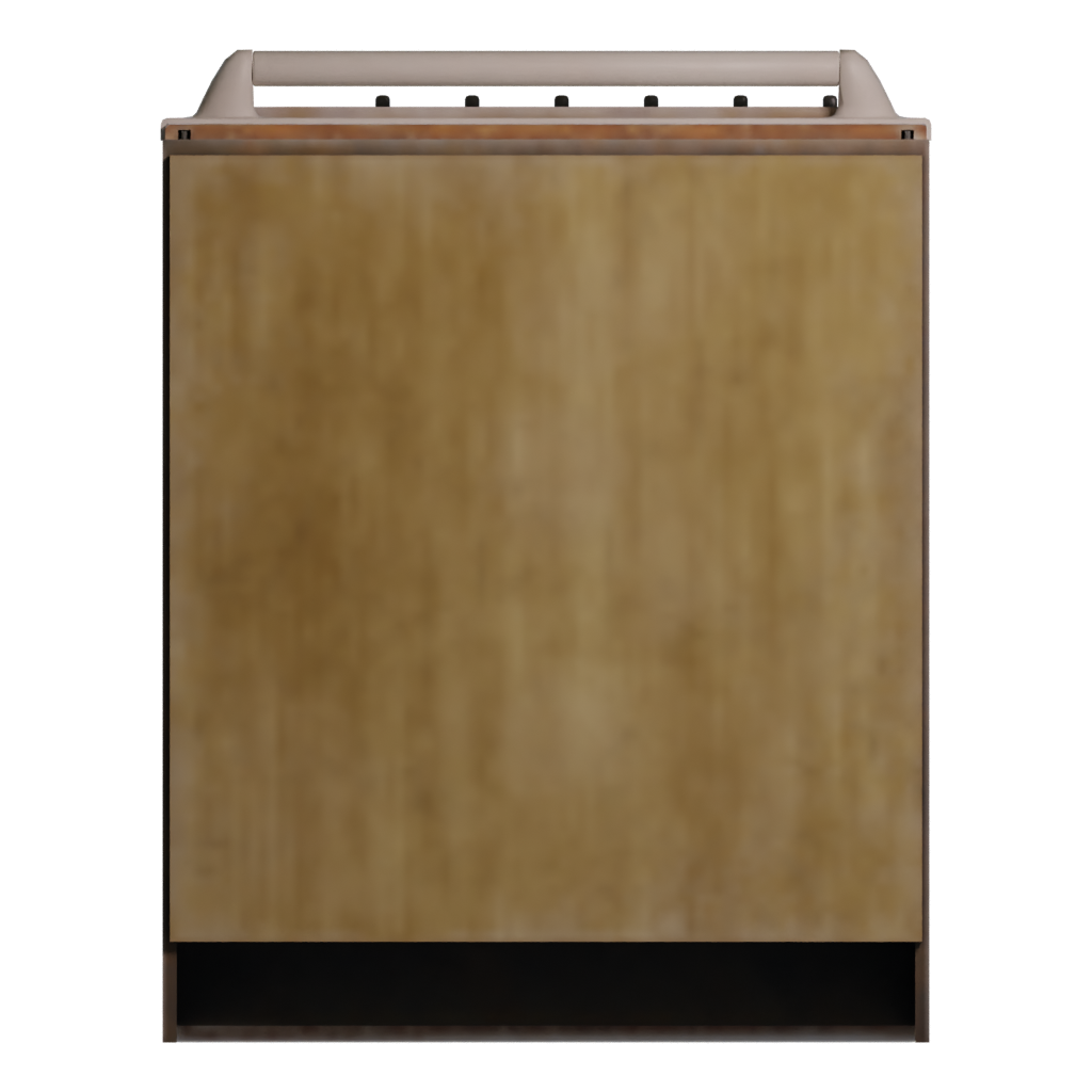 Bottom view of the Electric Stove 3D model
