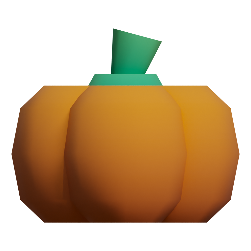 Back view of the Halloween Pumpkin 3D model