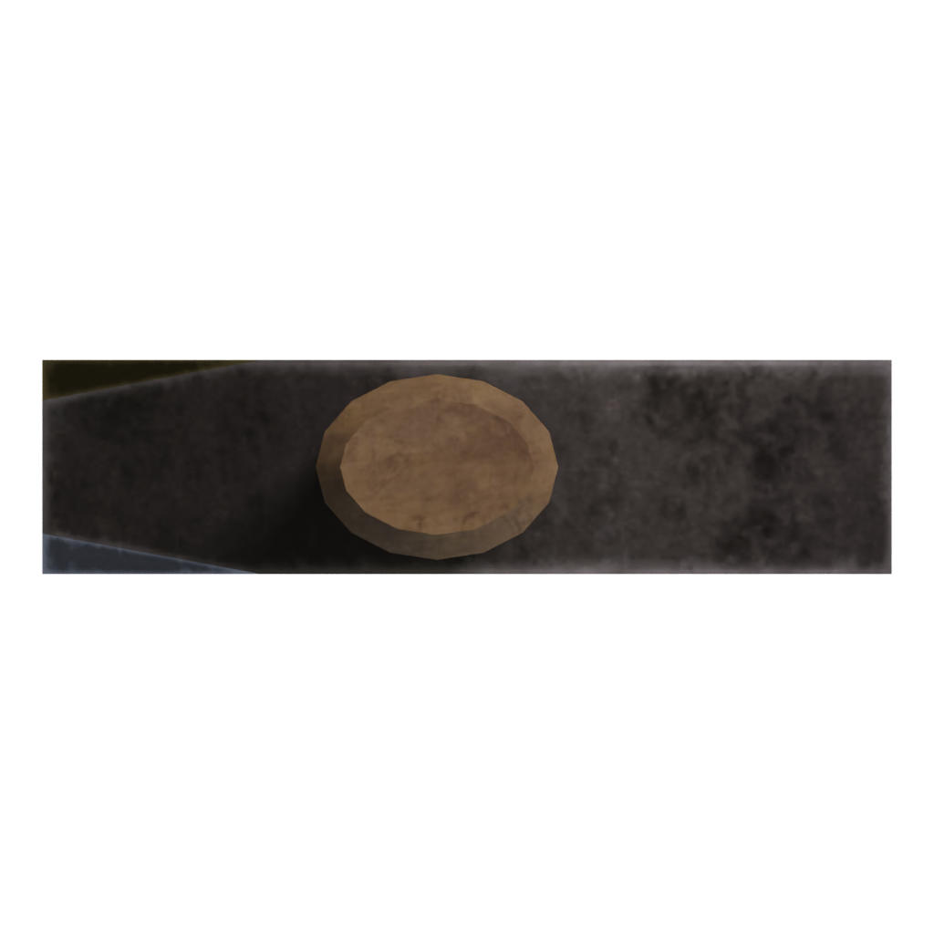 Bottom view of the Hummer And Nail 3D model