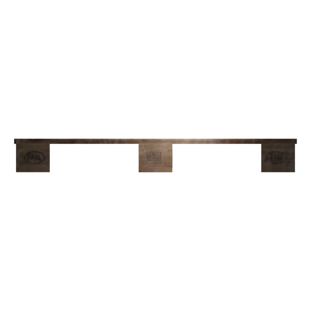 Left view of the Wood Palette 3D model