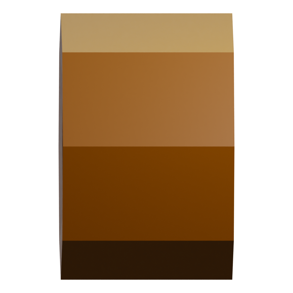 Left view of the Low Poly Gold Coin 3D model