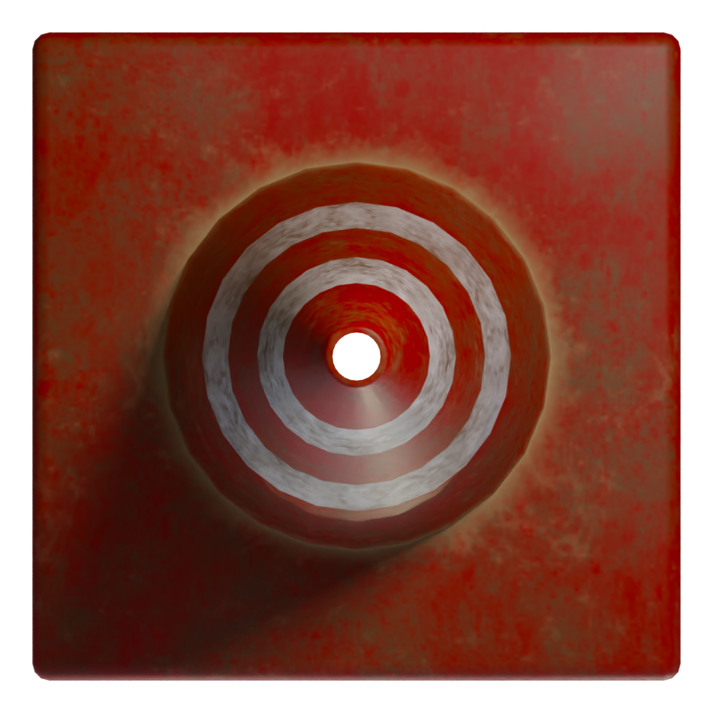 Top view of the Street Cone 3D model
