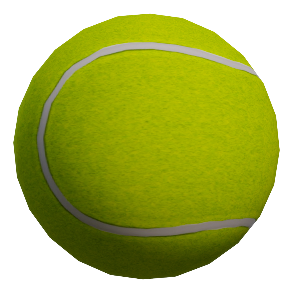 Left view of the Tennis Ball 3D model