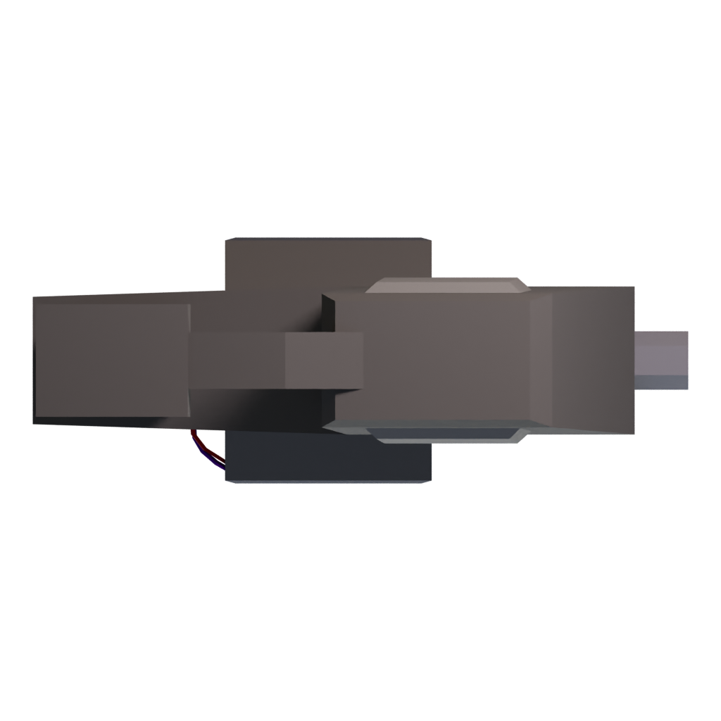 Bottom view of the Sci Fi Basic Pistol 3D model