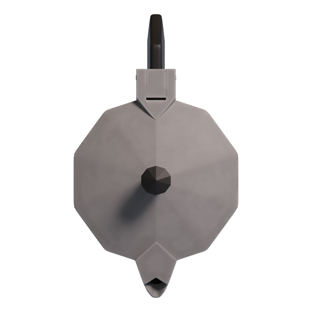 Top view of the Moka Pot 3D model