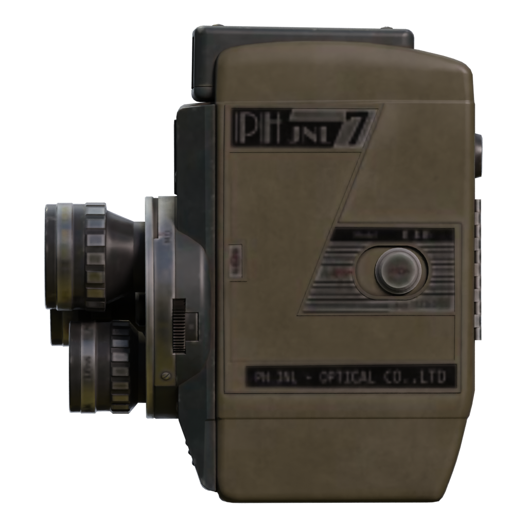 Left view of the Vintage Video Camera 3D model