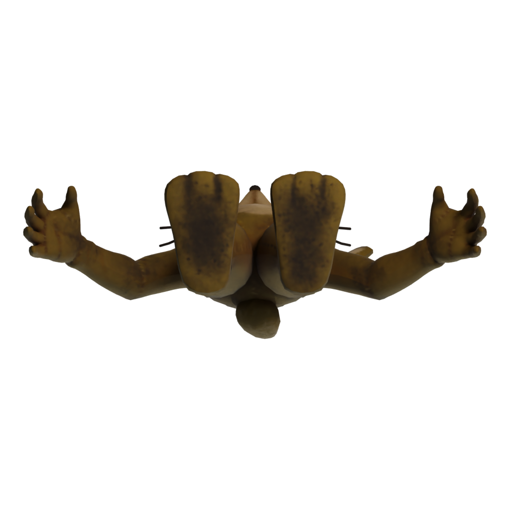 Bottom view of the Glitchtrap FNAF Vr 3D model