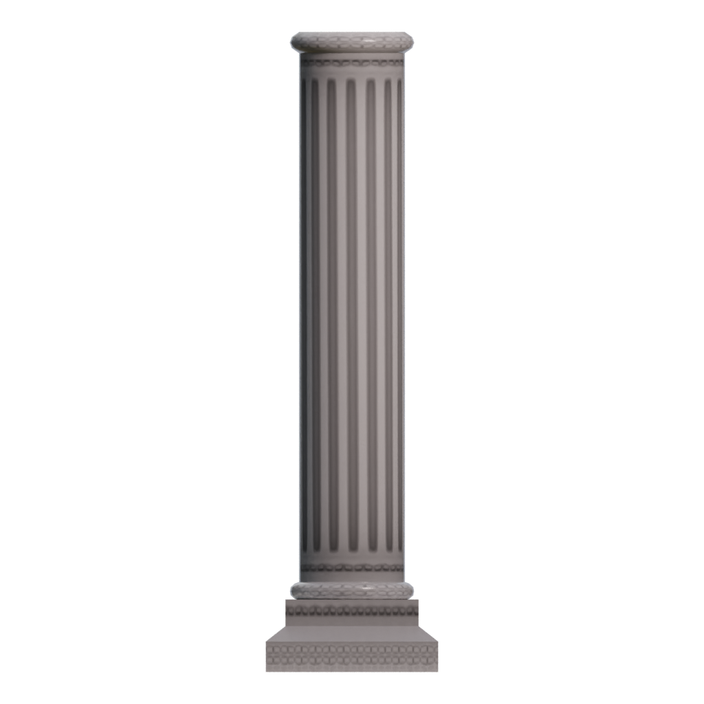 Left view of the Doric Column 3D model