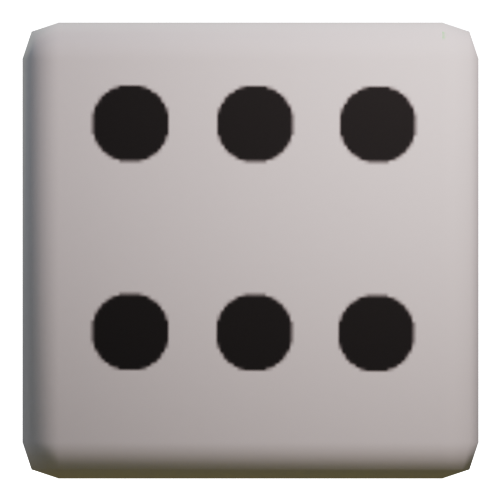 Left view of the Dice 3D model