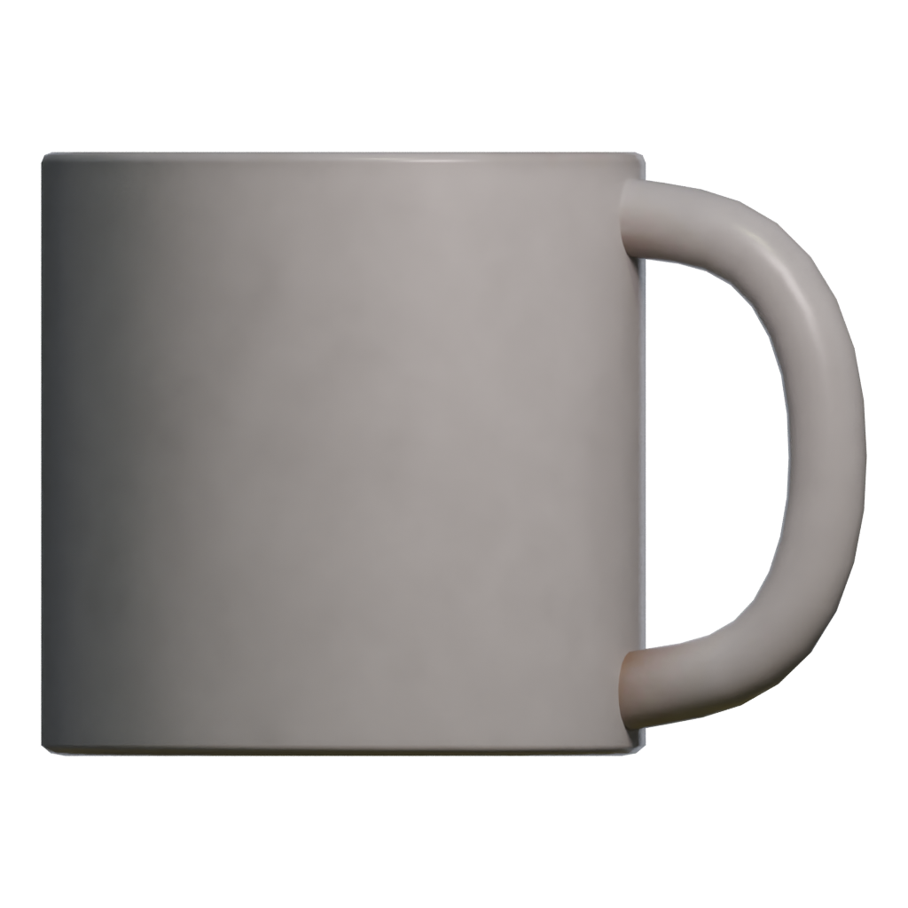 Front view of the Cup 3D model