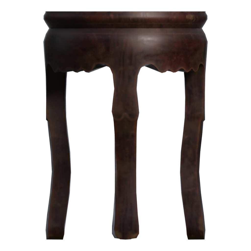 Left view of the Wooden Table 3D model