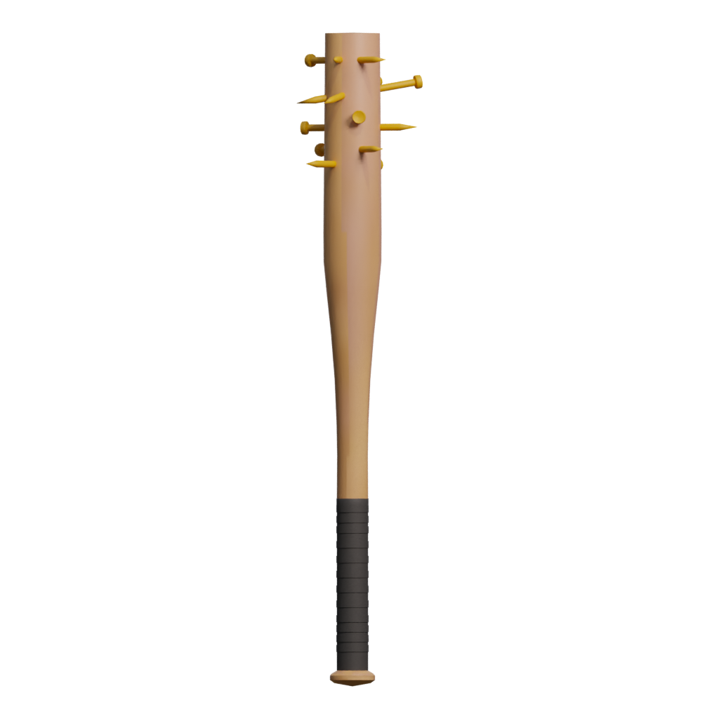 Front view of the Baseball Bat 3D model