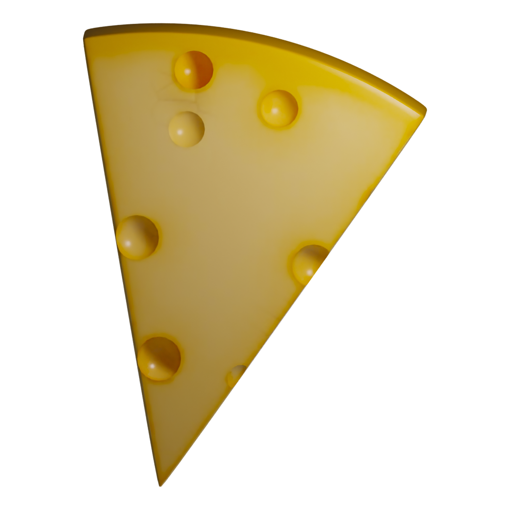 Top view of the Door Stopper Cheese 3D model