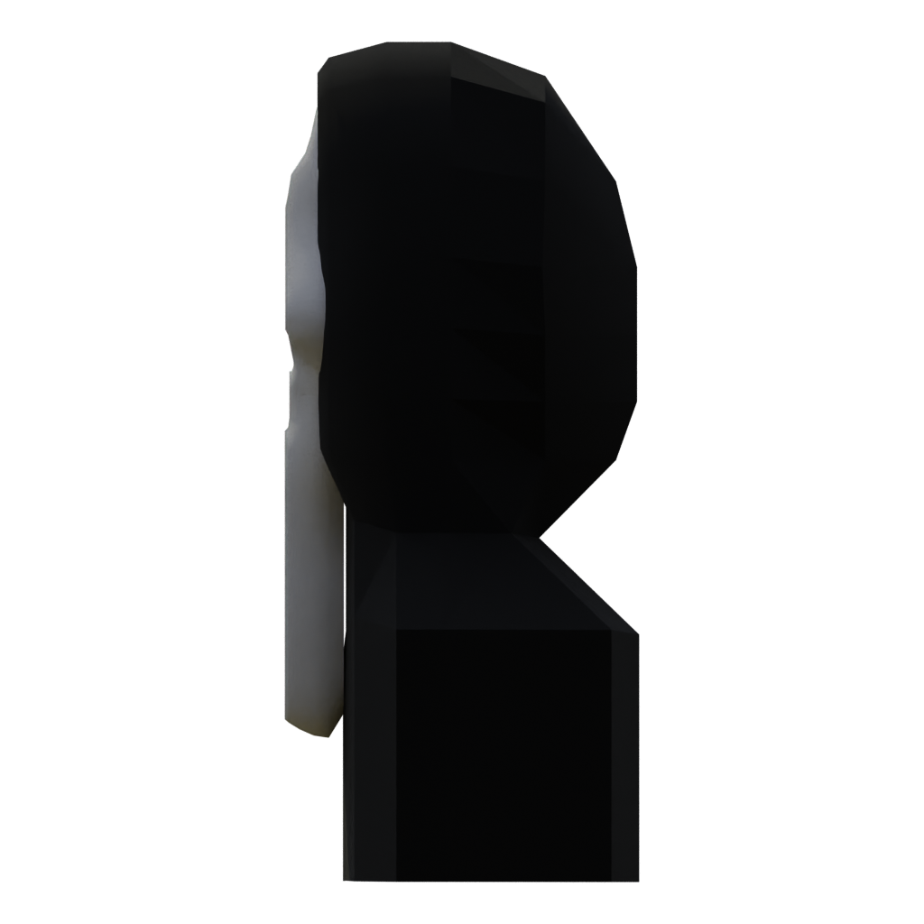 Left view of the Sream Charecter 3D model