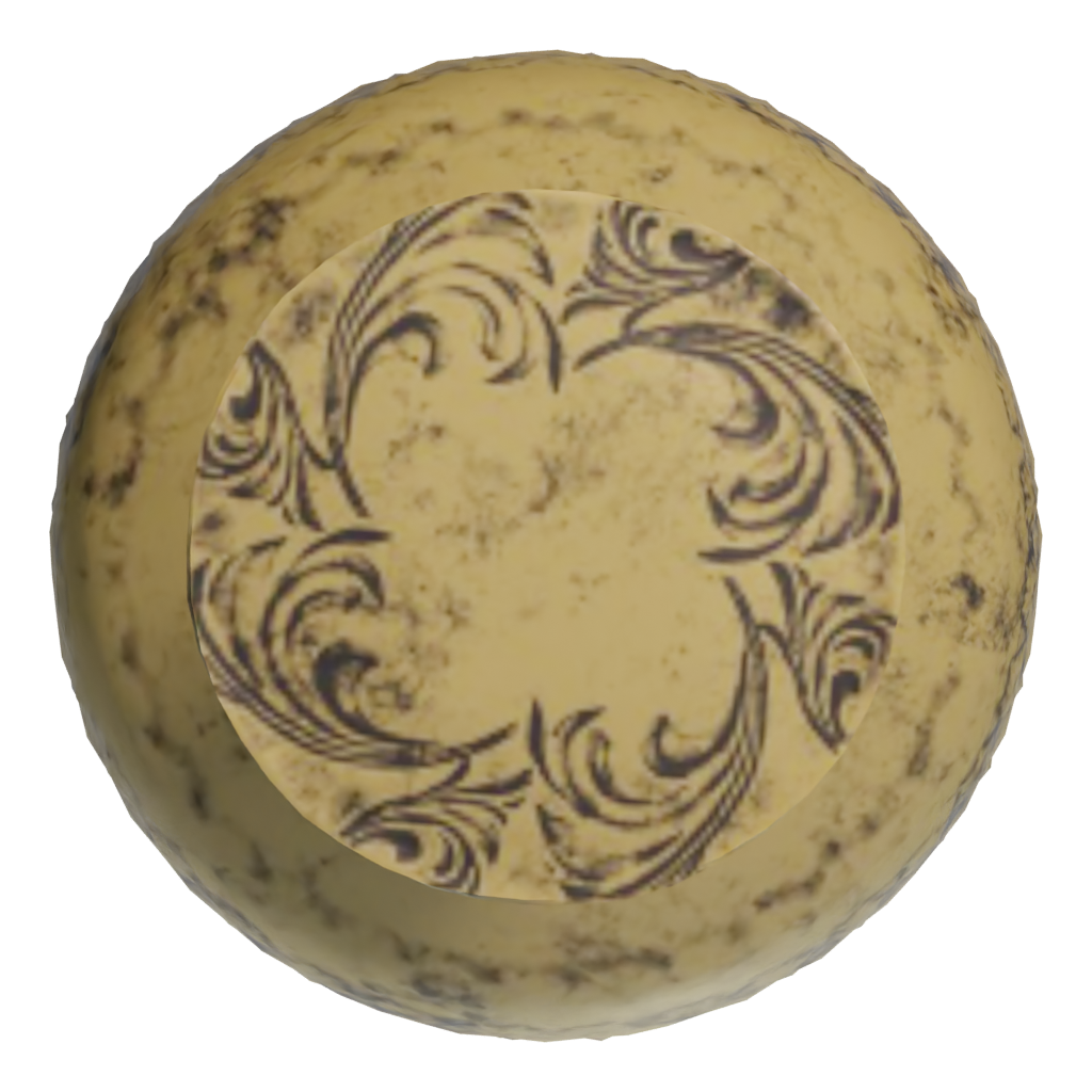 Bottom view of the Old Cup 3D model