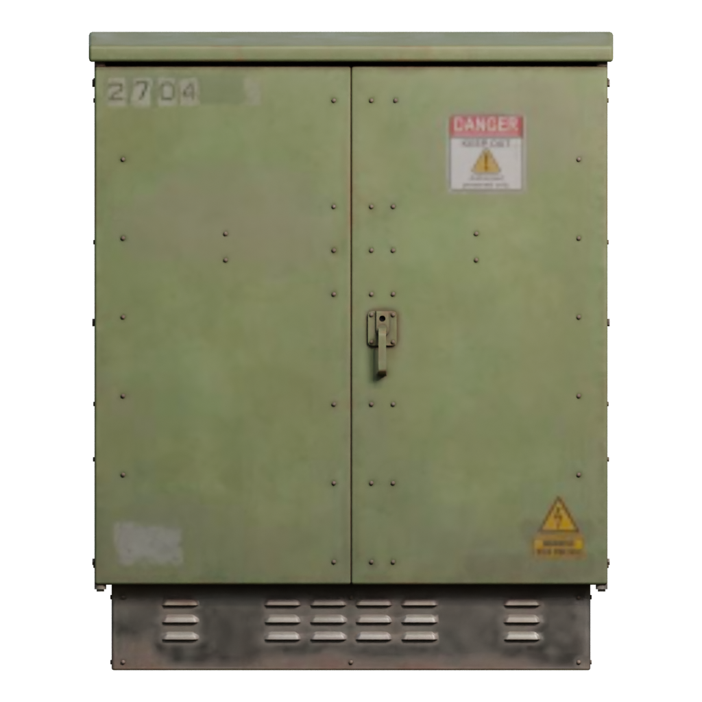 Front view of the Utility Box 3D model