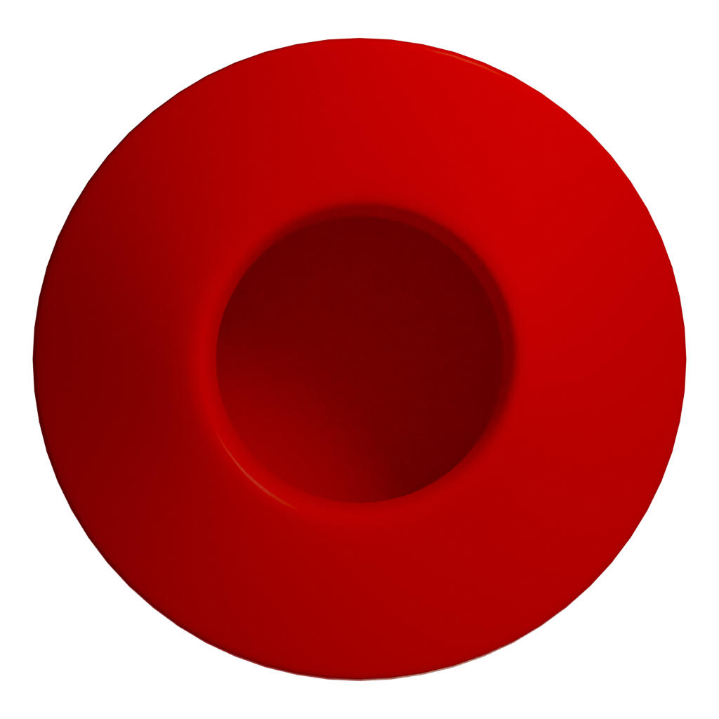 Bottom view of the Uncle Sam Hat 3D model