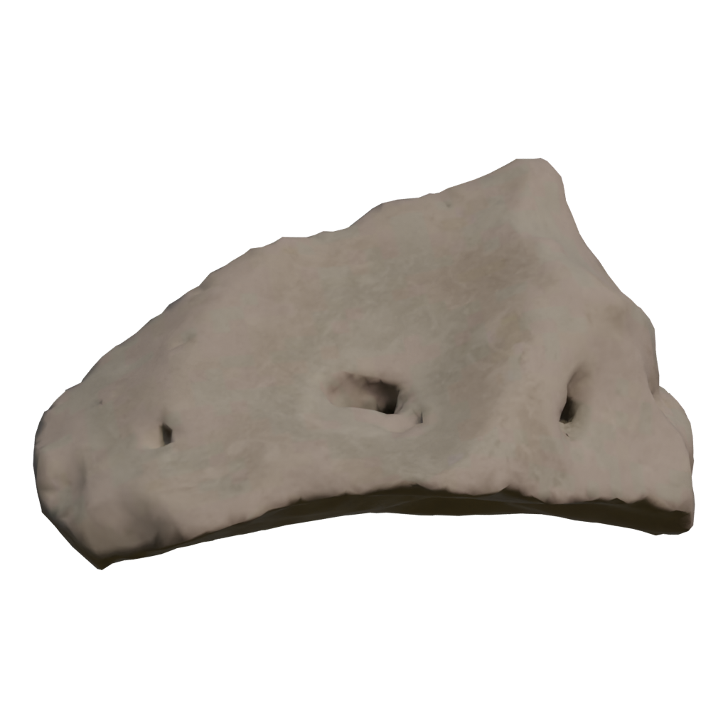 Front view of the Moon Rock 3D model