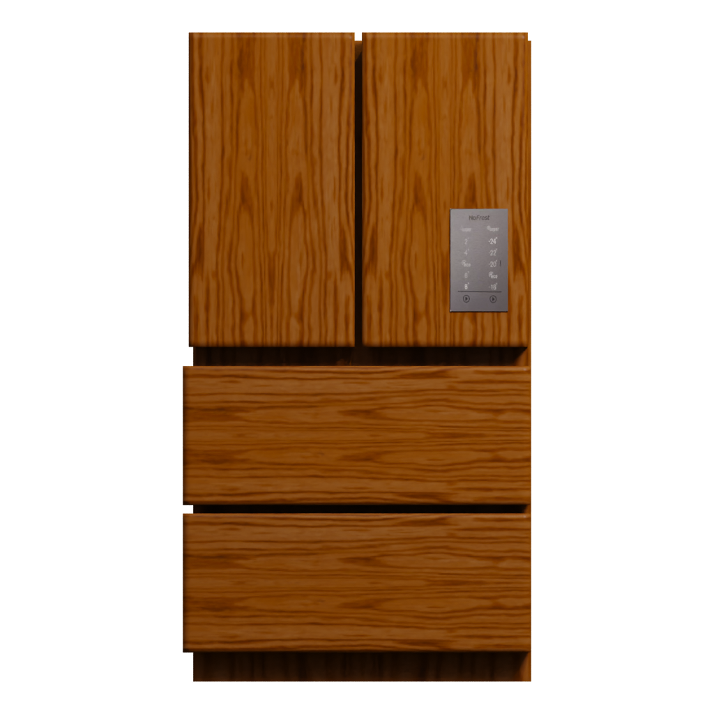 Front view of the Fridge 3D model