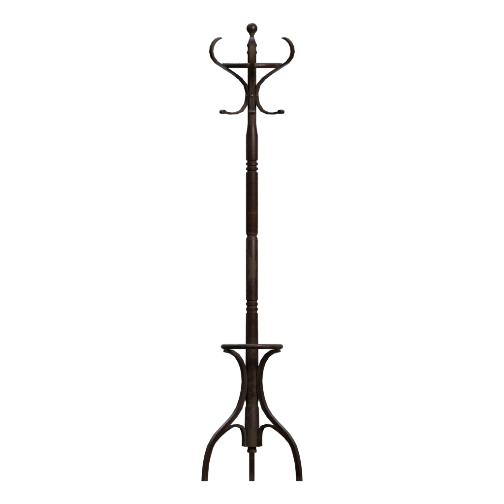 Right view of the Coat Tree 3D model