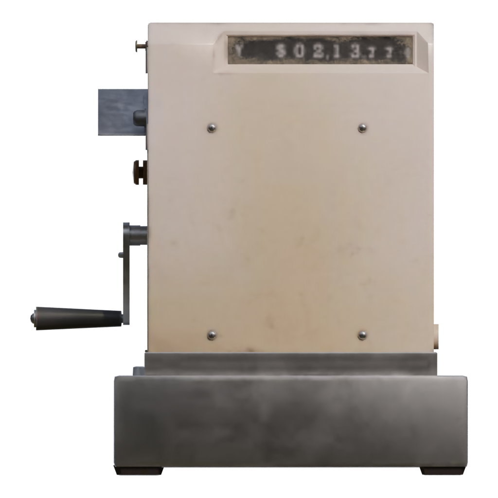 Back view of the Cash Register 3D model