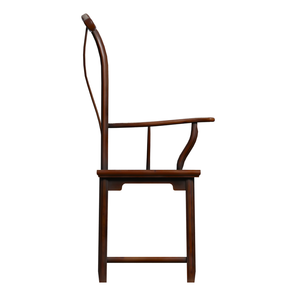 Right view of the Chinese Armchair 3D model
