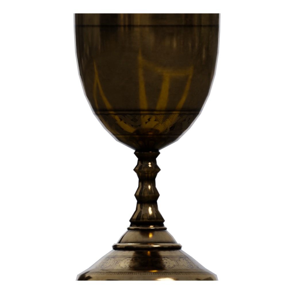 Left view of the Brass Goblets 3D model