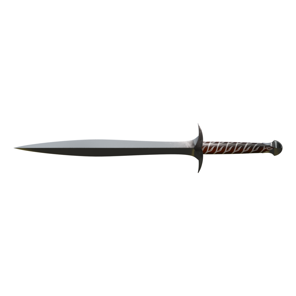 Back view of the Sting Sword 3D model