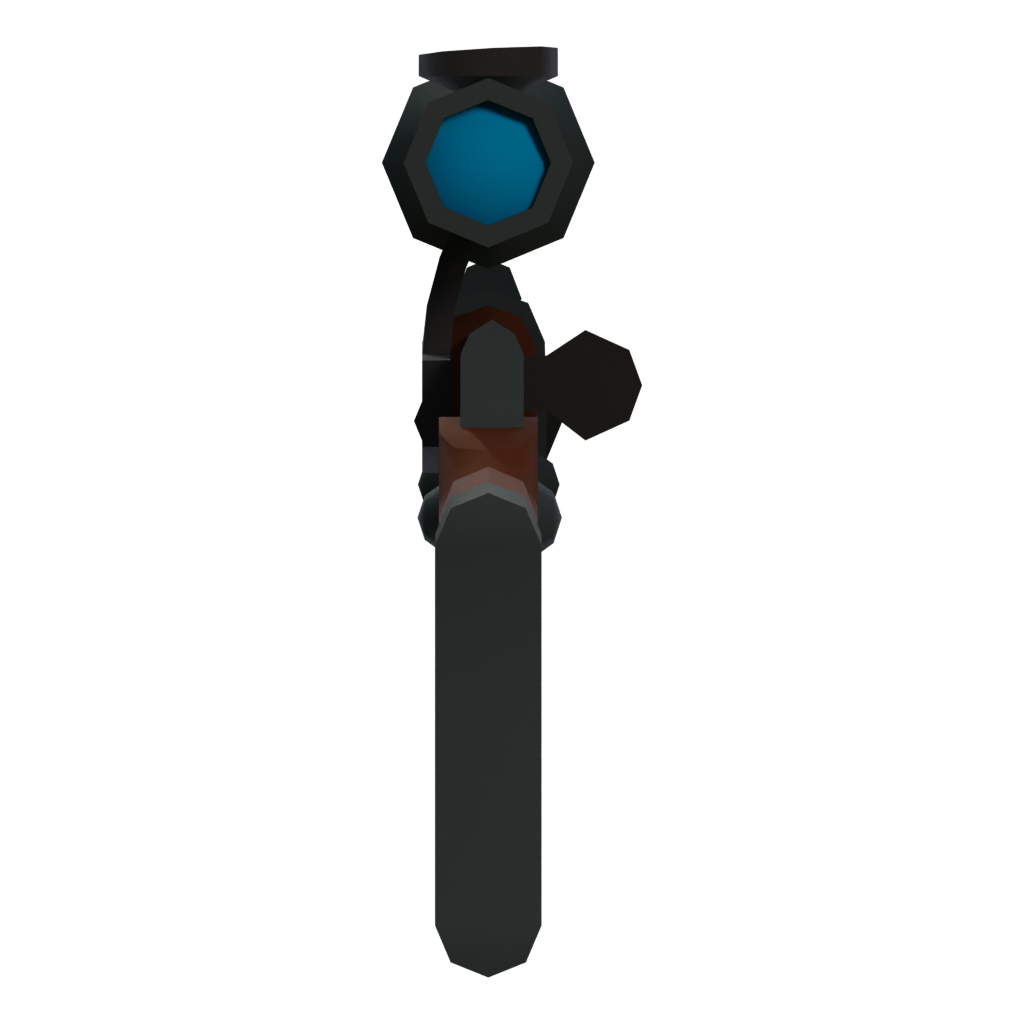 Left view of the Dragunov Sniper Rifle Low Poly 3D model