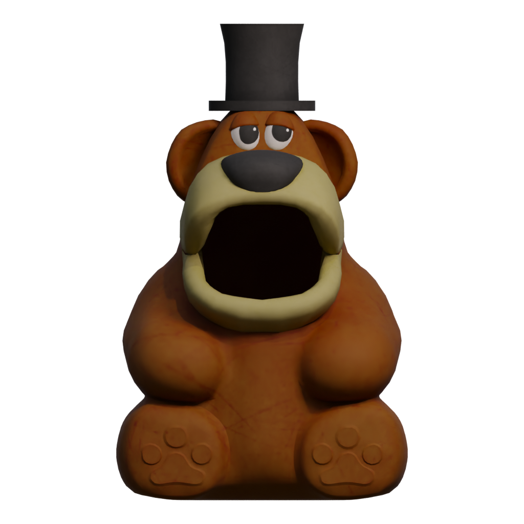 Back view of the Meme O Cholera Czy To Freddy Fazbear 3D model