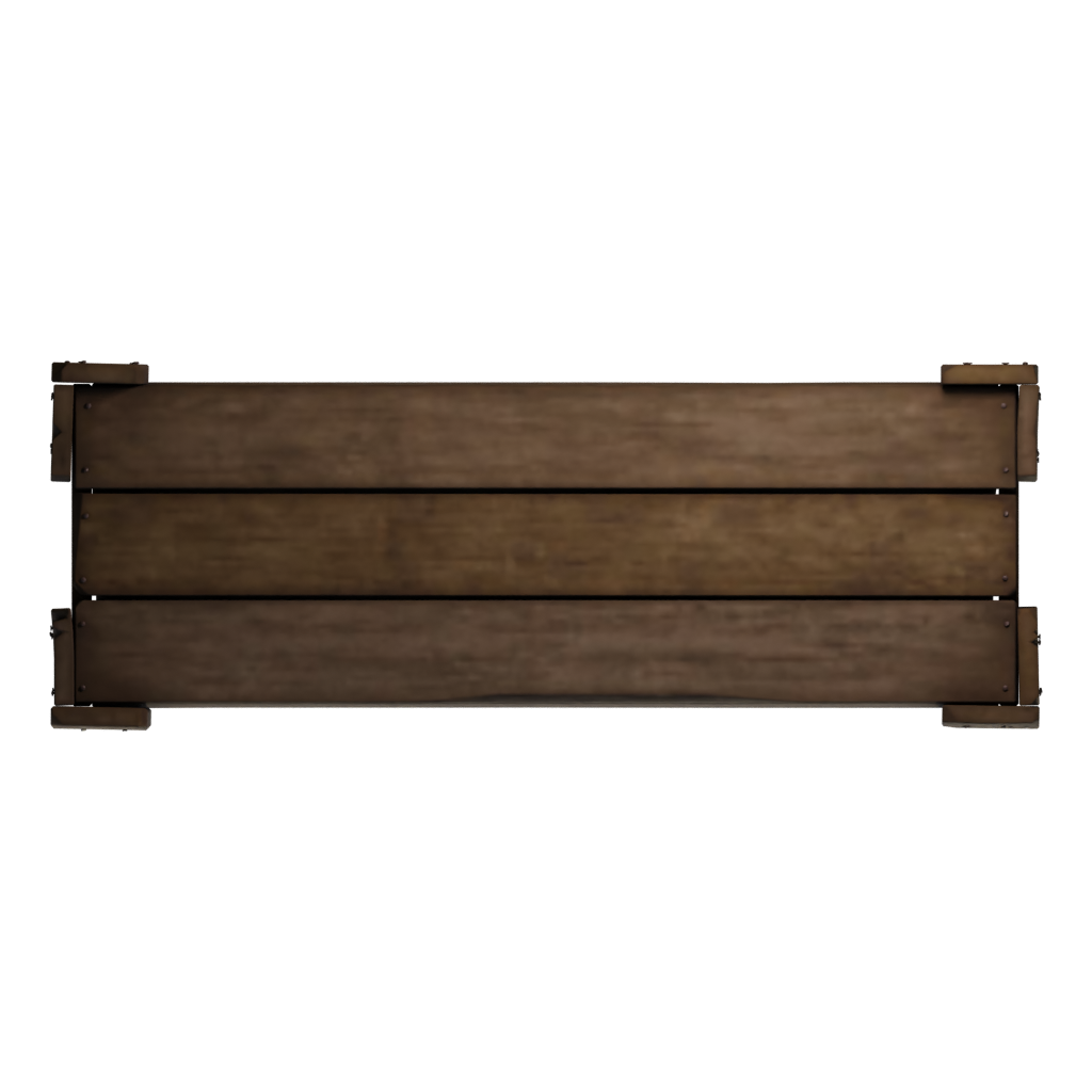 Bottom view of the Planter Box 3D model