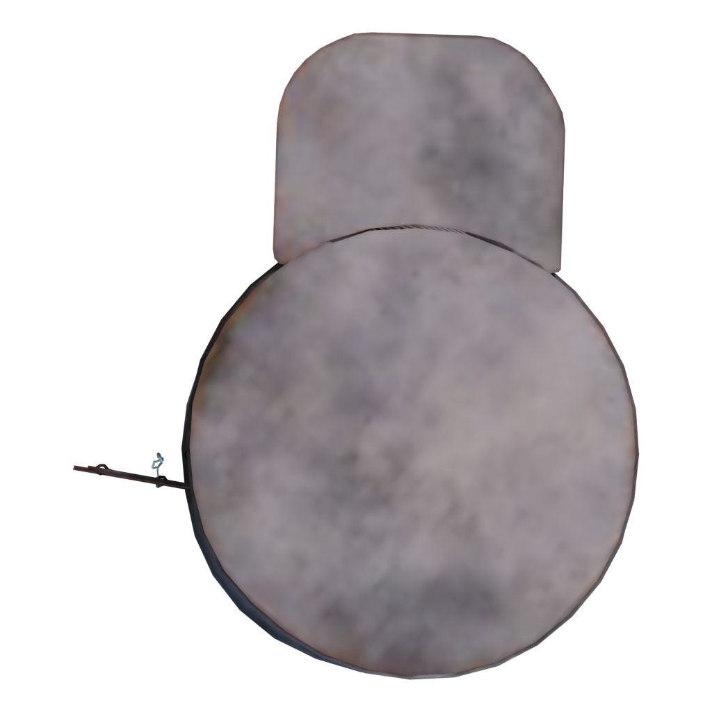 Bottom view of the Scandinavian Masonry Heater 3D model