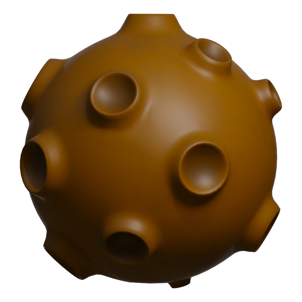 Back view of the Moon 3D model