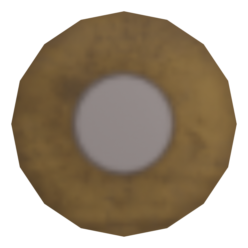Bottom view of the 9Mm Printable Bullet 3D model