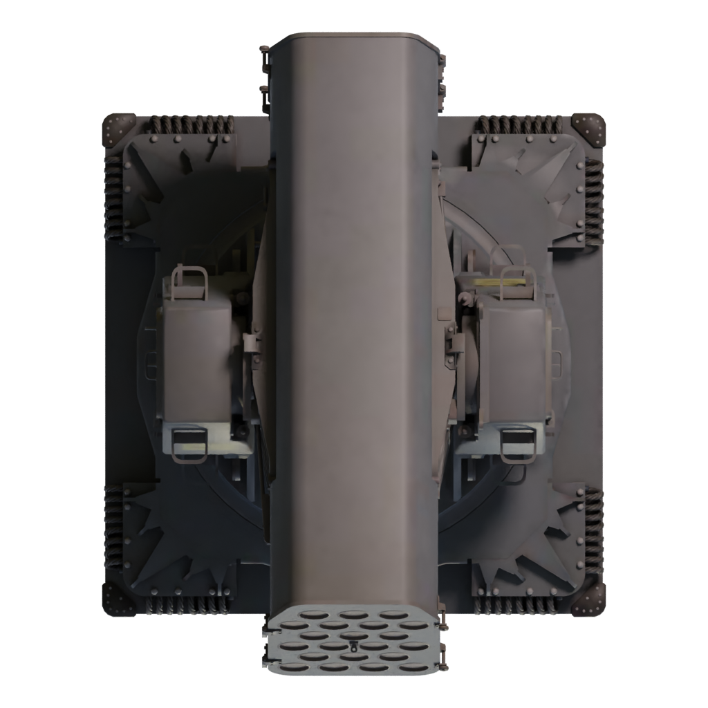 Top view of the Rocketlauncher 3D model