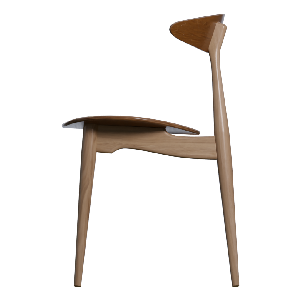 Left view of the Ch33Chair 3D model