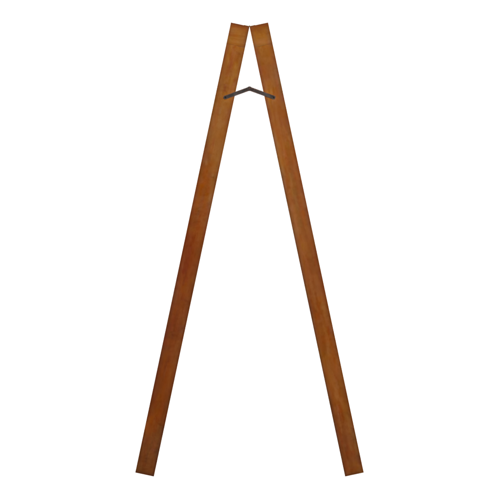 Left view of the Standing Chalkboard 3D model