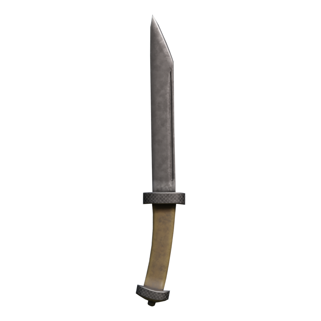 Front view of the Bone Knife 3D model