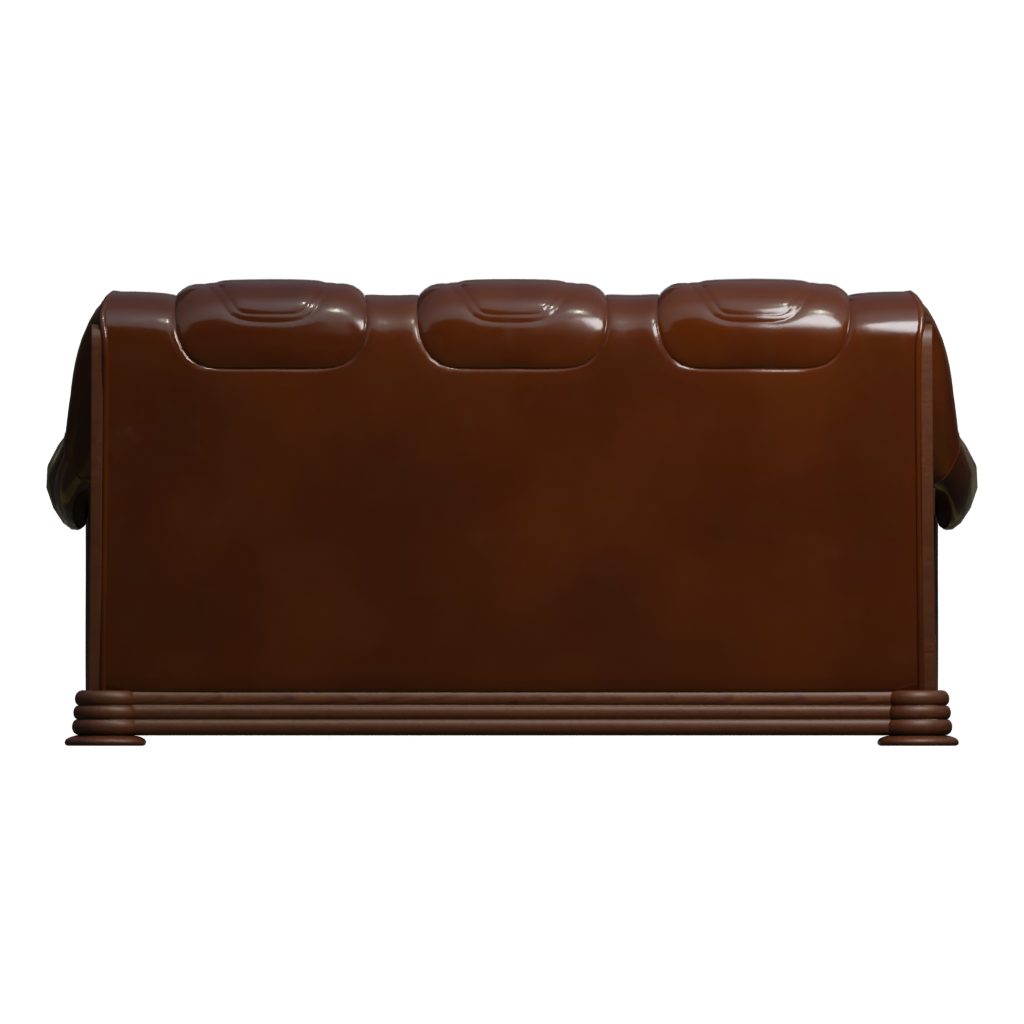 Back view of the Sofa 3 Seater 3D model