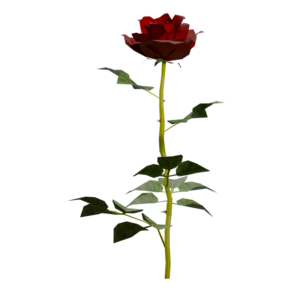 Left view of the Rose 3D model